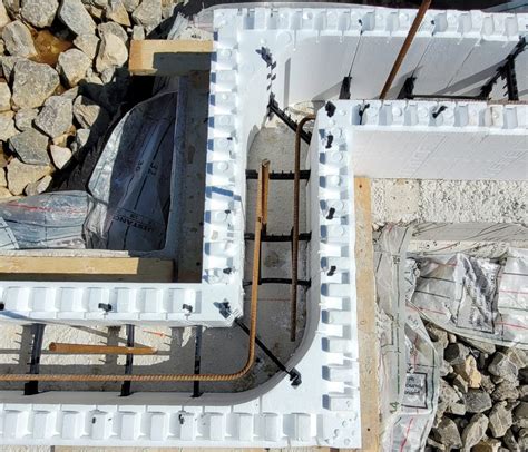 Top view of ICF wall construction